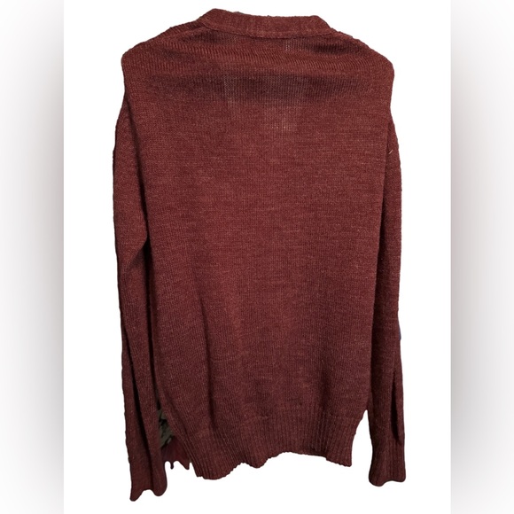 VTG Arrow Grammpa Sweater /leather Buttons - Picture 2 of 4